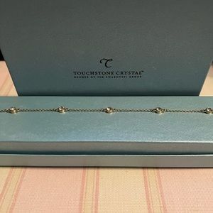 Touchstone crystal gold anklet